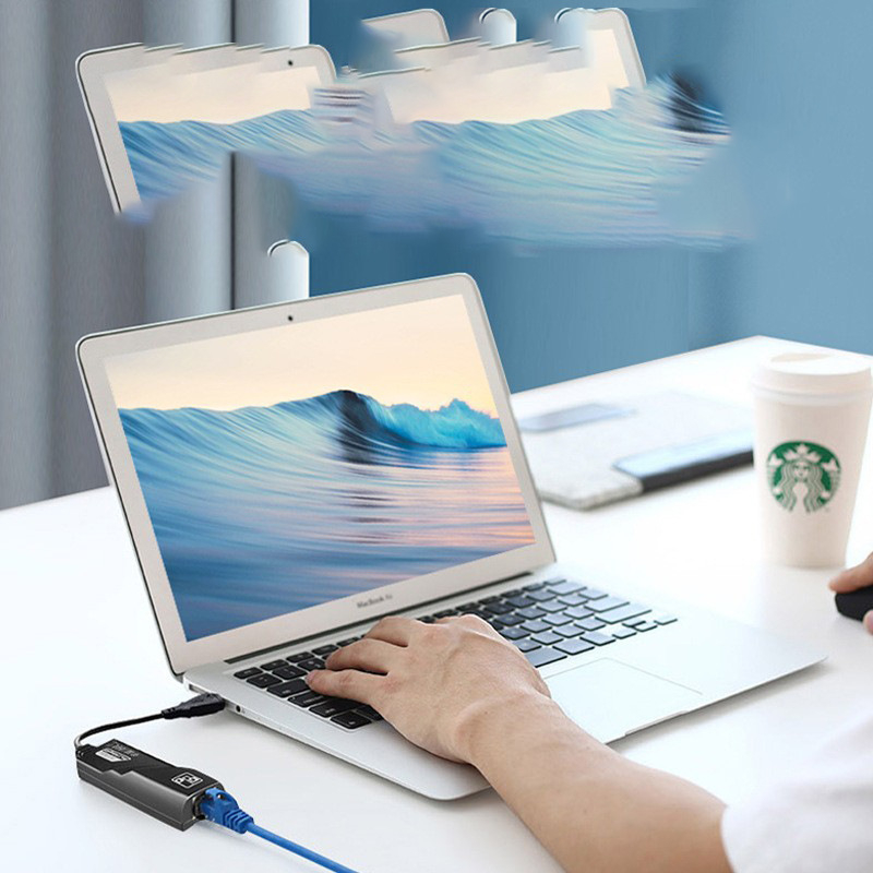 Placă de rețea Gigabit USB 3.0 transfrontalieră, placă de rețea cu fir USB 3.0 la RJ45, 100 Gigabit, tip C, placă de rețea externă cu fir