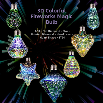 Terav lame puur A60LED3D ilutulestikuvalgus G125G95G80 Dragon Ball mulliga ST64 LED restorani stseeni kaunistuslambipirn