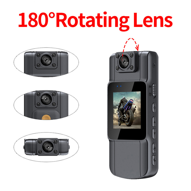 Okoskamera 2K HD képernyőkonferencia élő felvevővel éjjellátó mellkasi sport kültéri kamera