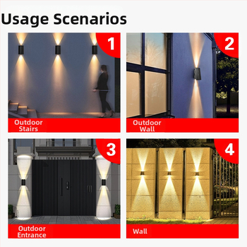 Διασυνοριακή Χονδρική Πώληση Ηλιακών Φωτιστικών Τοίχου Εξωτερικού Χώρου για Οικιακή Χρήση, Διακοσμητικά Φωτιστικά Τοίχου Εξωτερικού Χώρου για Φράχτη Βεράντας, Φωτιστικά Τοίχου με Φωτισμό Πάνω και Κάτω