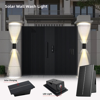 Διασυνοριακή Χονδρική Πώληση Ηλιακών Φωτιστικών Τοίχου Εξωτερικού Χώρου για Οικιακή Χρήση, Διακοσμητικά Φωτιστικά Τοίχου Εξωτερικού Χώρου για Φράχτη Βεράντας, Φωτιστικά Τοίχου με Φωτισμό Πάνω και Κάτω