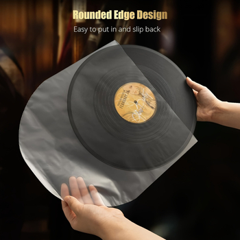 12-tolline vinüül-LP plaadikott vinüülümbrikuga sisekott kaitseümbris paksendatud välimine kott plaadikott paksendatud antistaatiline