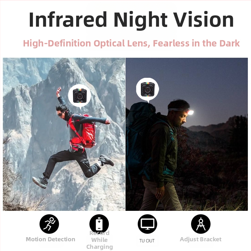 Авиационна камера HD 1080P инфрачервена нощна визия спортна камера домашна SQ11 Dv детска малка камера за палец