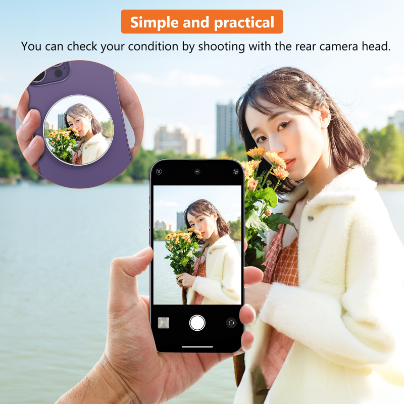 Uus MagSafe magnetiline tagumine selfipeegel Mobiiltelefoni isetaimer Artefakt Vlog Internet Kuulsuste otseülekanne HD peegel