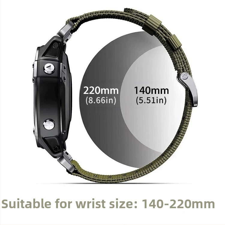 Jiaming rýchloupínací nylonový plátený remienok pre hodinky Garmin Thai Iron Tactix7pro 26 mm skladom