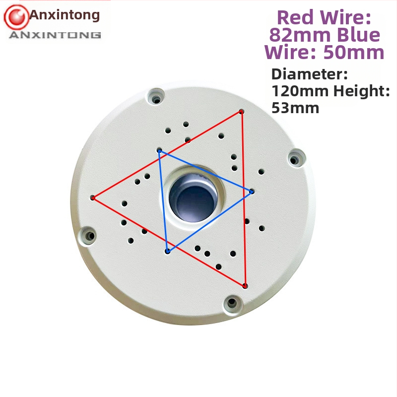 Скоба за полусфера за мониторинг, пластмасова скоба за полусфера за таван, скрита линия, кръгла полусфера, захранване, кутия за скрита линия