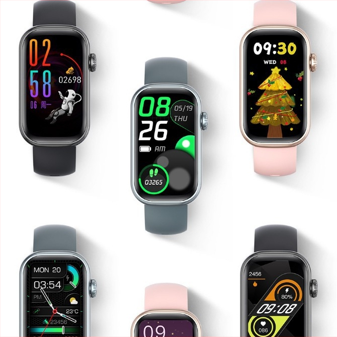 Nauja tarpvalstybinė QS50 išmanioji skambučių apyrankė, 1,47 colio, širdies ritmo, kraujospūdžio, muzikos valdymo žingsnis