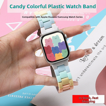 Samsung Apple Apple Watch 7 Huawei GT3/4 Candy värviline kolme helmega APS PC plastrihm