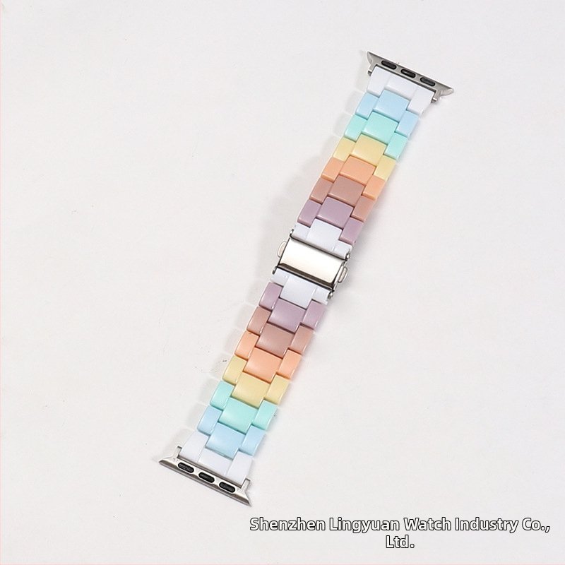 Samsung Apple Apple Watch 7 Huawei GT3/4 Candy värviline kolme helmega APS PC plastrihm