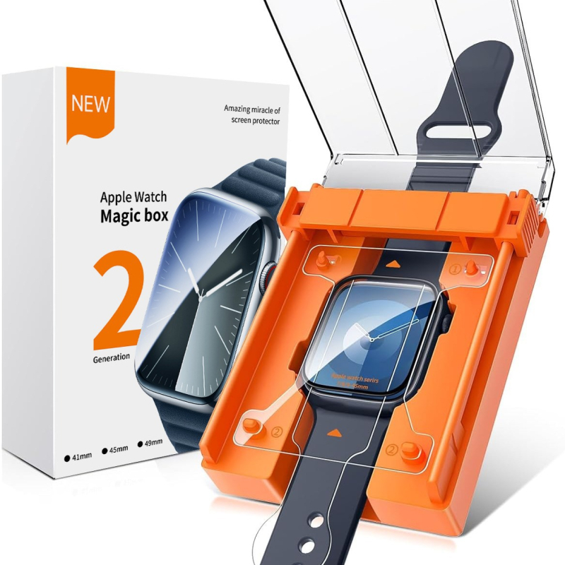 Приложимо за Apple iWatch прахоустойчиво филмово фолио за часовници s9/8/7/6/5/4/se филмово фолио с артефакт, ултра секунди, кутия за пач