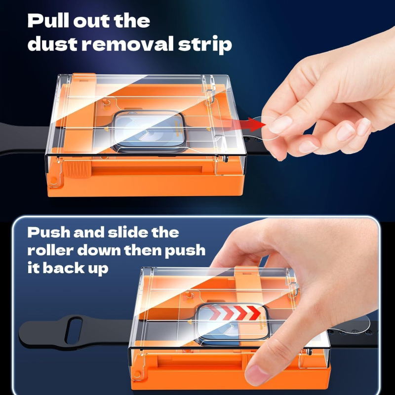 Taikoma „Apple iwatch“ dulkių neturinčiai salono laikrodžių plėvelei „s9/8/7/6/5/4/se“ plėvelės artefaktui, itin sekundžių pleistro dėžutei