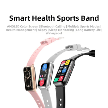 Nutikell Hk72 AMOLED-ekraaniga pulsisageduse, vere hapniku ja une jälgimine NFC Bluetooth-kõne 2025 spordikäevõruga