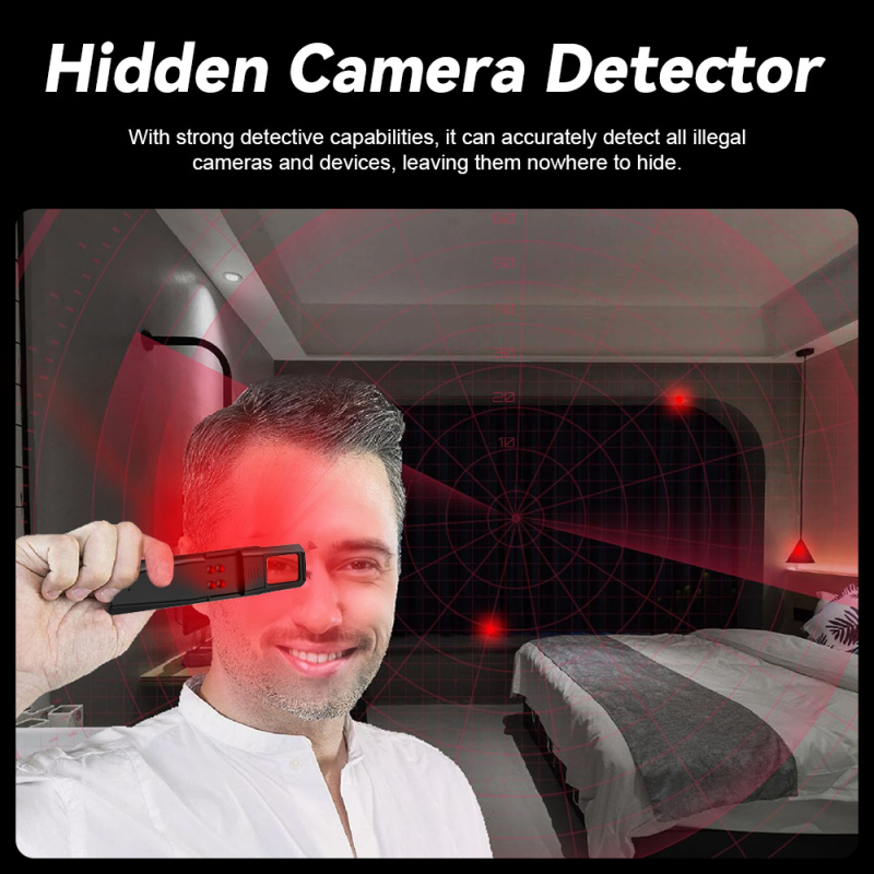 T011 kaameradetektor, tulistamisvastane, jälgimisvastane, positsioneerimisvastane, infrapunane akna skaneerimine, reisiturvalisus