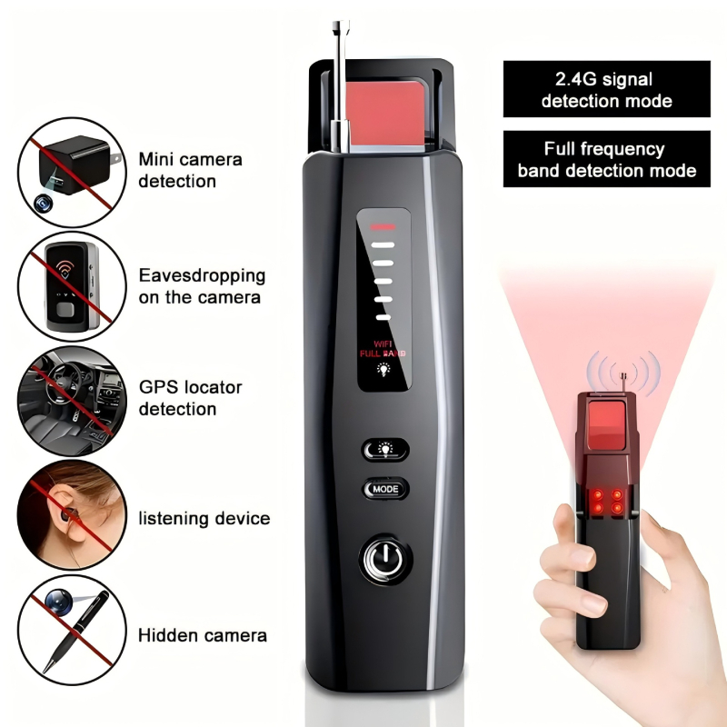 T011 kaameradetektor, tulistamisvastane, jälgimisvastane, positsioneerimisvastane, infrapunane akna skaneerimine, reisiturvalisus
