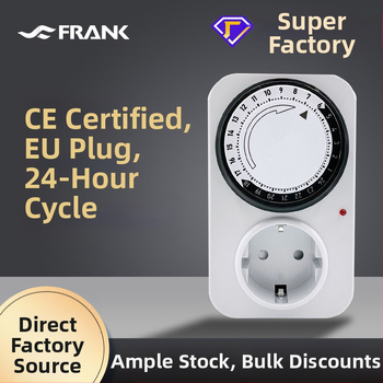 Piiriülene Euroopa standardne ajastuspistikupesa 24-tunnise tsükliga mehaaniline taimer automaatse väljalülituse aja juhtimise lüliti