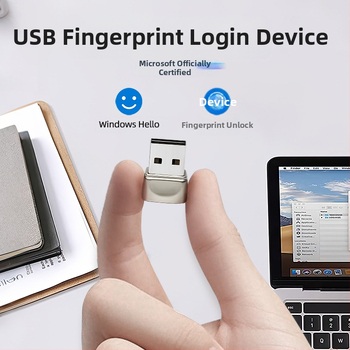 USB pirštų atspaudų prisijungimo įrenginio tvarkyklės neturintis „Plug and Play“ metalinis nešiojamojo kompiuterio stacionaraus kompiuterio pirštų atspaudų atpažinimo įrenginys