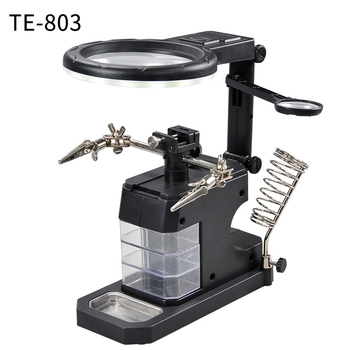 Didinamojo stiklo įrankių stalas su apšvietimu, Aparatūros įrankiai, Mobiliojo telefono pagrindinė plokštė, Skaitmeninės įrangos remontas, Pagalbinis spaustukas su LED