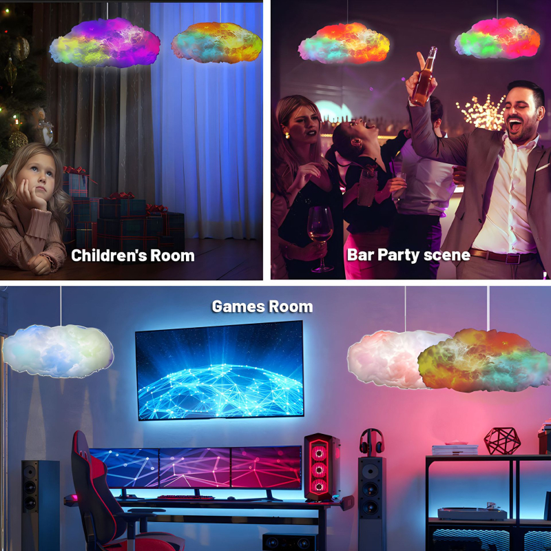 Tarpvalstybinis karšto pardavimo RGB magiškos spalvos LED atmosferos šviesos muzikos ritmo šviesa APP valdymo dekoratyvinė LED debesies šviesos atmosferos šviesa