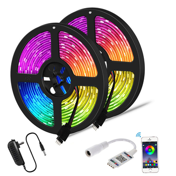 Išmanioji LED juostelė „Bluetooth“ programėlės valdymas 5050RGB TV fonas USB spalvinga dekoratyvinė LED juostelė, tinkanti