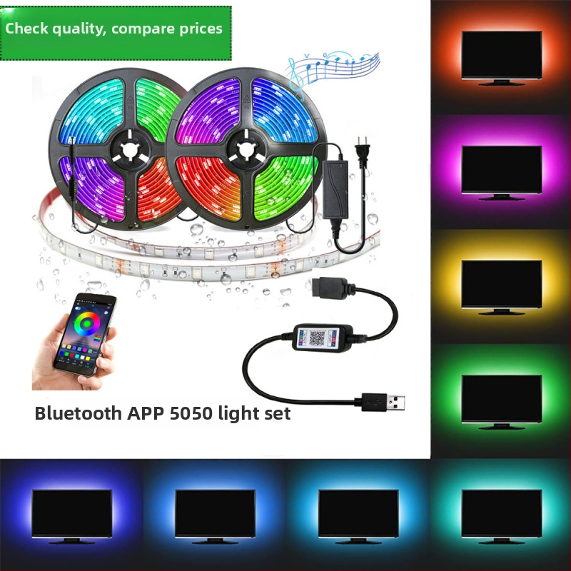 Умна LED лента Bluetooth APP контрол 5050RGB TV фон USB цветна декоративна LED лента костюм