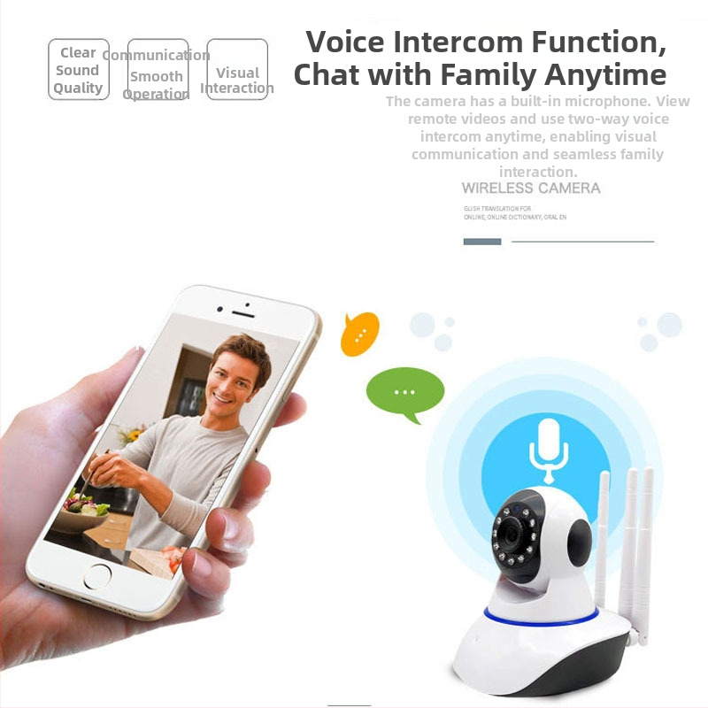 V380Pro камера с три антени, оптична глава, мощна камера, домашно дистанционно безжично HD наблюдение с мобилен телефон
