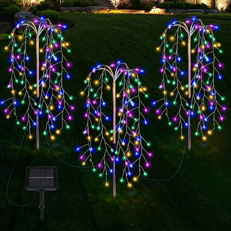 LED saulės fejerverkas, lauko, atsparus lietui, grindų šviestuvas, kiemo, vejos šviestuvas, saulės energija varomas grindų šviestuvas, Naujųjų metų, pavasario festivalis