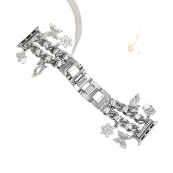 Kvaliteetne väike lõhnav hõbedane lumehelveste dekoratiivne rihm Apple Watchile iwatch109876