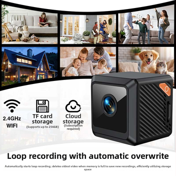 W02 Pārrobežu jauna kamera HD 1080P drošība 140° novērošanas kamera Mājas bezvadu kamera