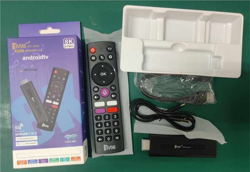 TV98 ATV 8K PRO digiboks Android14 väliskaubanduse teleriboks Quanzhi H313 hääljuhtimispult Y10