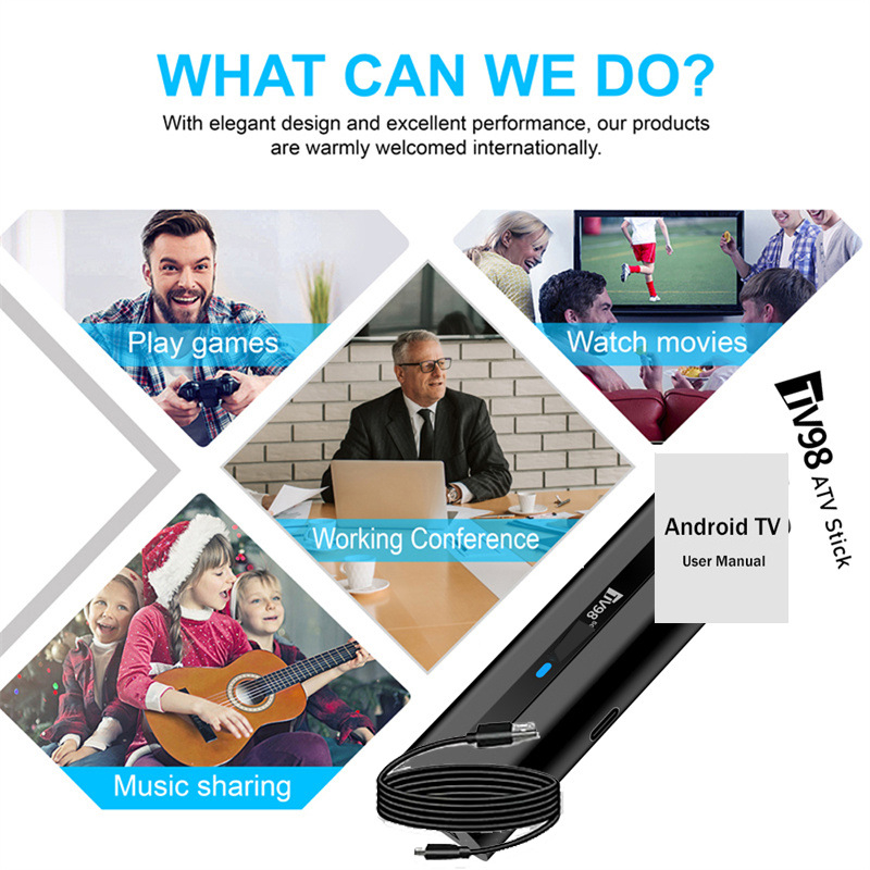 TV98 ATV 8K PRO digiboks Android14 väliskaubanduse teleriboks Quanzhi H313 hääljuhtimispult Y10