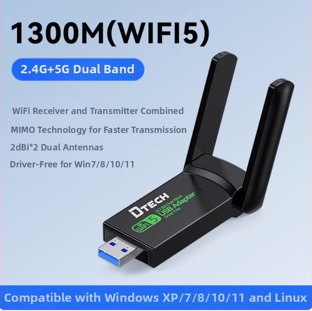 Dite draiveru nesaturoša USB bezvadu tīkla karte galddatoram, klēpjdatoram, resursdatoram, pārnēsājamam Wi-Fi uztvērējam, mājas tīklam