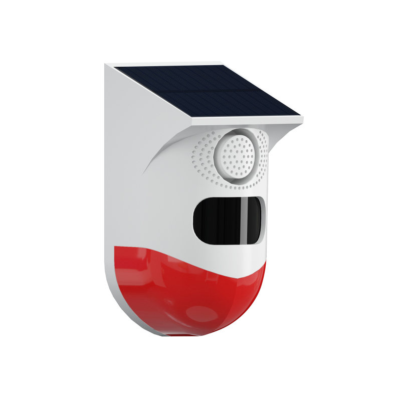 Външна слънчева алармена система против кражба за врати и прозорци, индукция на човешкото тяло, инфрачервена звукова и светлинна аларма на място, водоустойчива домакинска