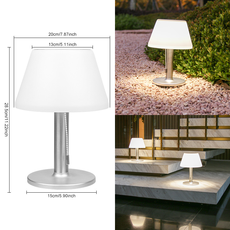 Ηλιακό επιτραπέζιο φωτιστικό εξωτερικού χώρου, αδιάβροχο φωτιστικό τραπεζιού σαλονιού μπαρ, εξωτερικός φωτισμός βίλας, βεράντα, τοπίου, επιτραπέζιο φωτιστικό