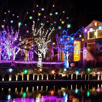 LED intelektualus taškų valdymas RGB „Bluetooth APPA“ stebuklinga spalvų sprogimo žvaigždė, daugiakampė žvaigždės juostos dekoracija, festivalio šviesos styga