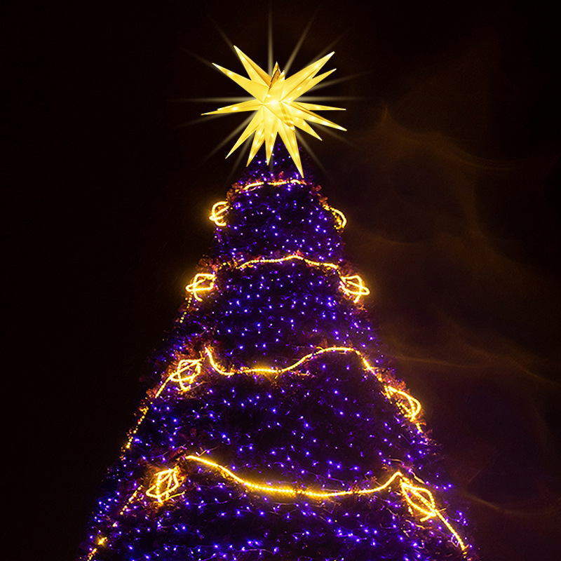 LED intelektualus taškų valdymas RGB „Bluetooth APPA“ stebuklinga spalvų sprogimo žvaigždė, daugiakampė žvaigždės juostos dekoracija, festivalio šviesos styga