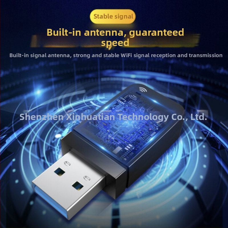 1300m мини безжична мрежова карта 2.4G/5G двучестотна USB мрежова карта за компютър, WiFi безжична мрежова карта за приемане и предаване