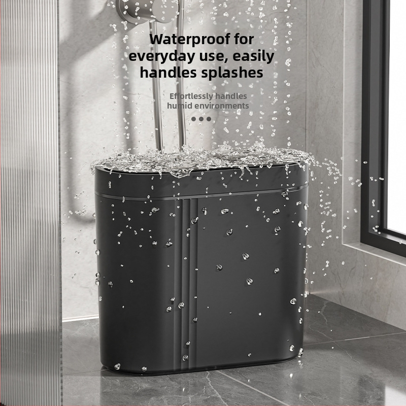 Домакински интелигентен индукционен кош за боклук с голям капацитет, електрически кош за боклук с отворен капак, кухненски санитарен кош за боклук, стенен кош за боклук