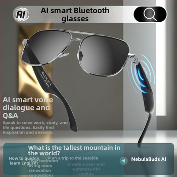 Ai tõlke nutikad Bluetooth-audioprillid kaugjuhtimispuldiga kaamera Gy100 spordimoodne stiilne UV-vastane uus stiil