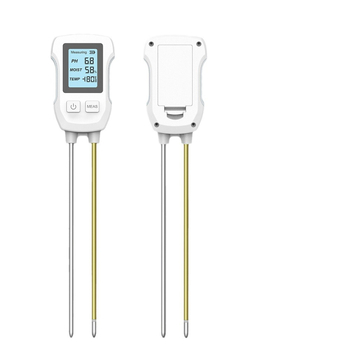 Jauns digitālais displejs ar trīsfunkcionālu augsnes instrumentu pH/temperatūras un mitruma augsnes detektoram augļu dārza podos stādāmai augsnes noteikšanai