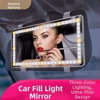 LED-es autós sminktükör napellenző töltőfényű tükör intelligens fényű autós kellékek szépségápolási sminktükör határokon átnyúló külkereskedelem