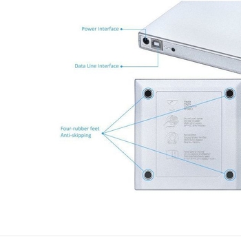 Producător Neutru USB2.0 Unitate optică externă DVD Burner CD DVD cu 24 de viteze Unitate optică externă portabilă CD
