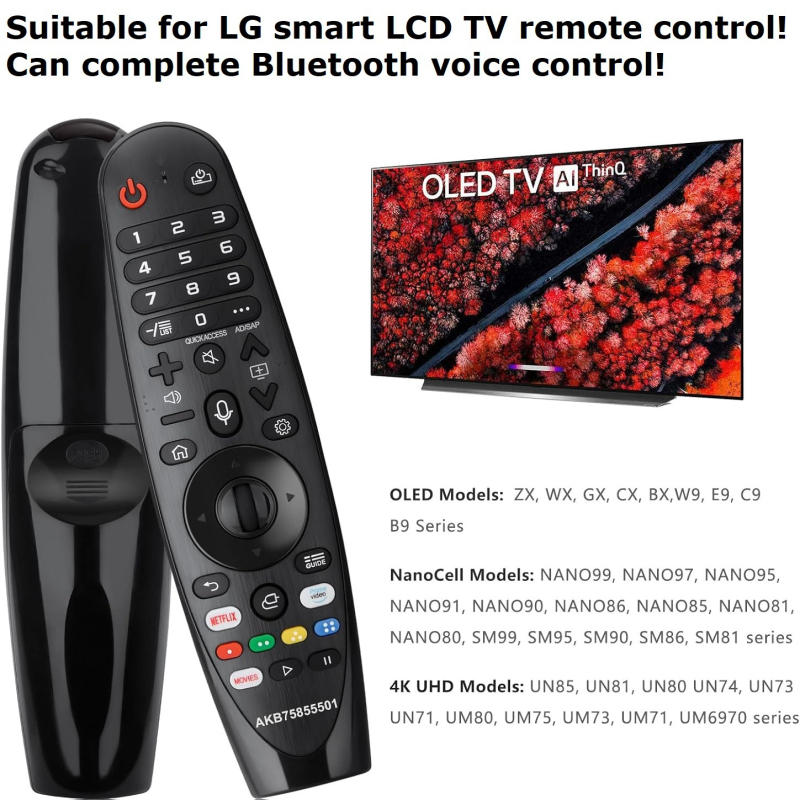 „An-Mr20Ga Akb75855501 Hlg3958“ tinka „Lg Tv Bluetooth“ balso nuotolinio valdymo pultui