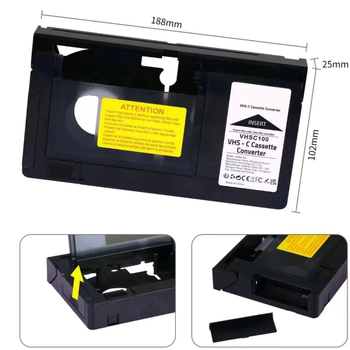 Originaalvideokassett VHS-ist VHSC 1/2 videokassetile konverteerimiskarp Adapterkarp MiniDV/Hi8 ei ühildu