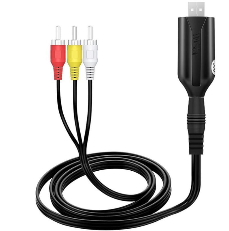 VHS адаптерен кабел USB 2.0 карта за заснемане AV карта за видео заснемане USB към RCA заснемане на аудио и видео конвертиране