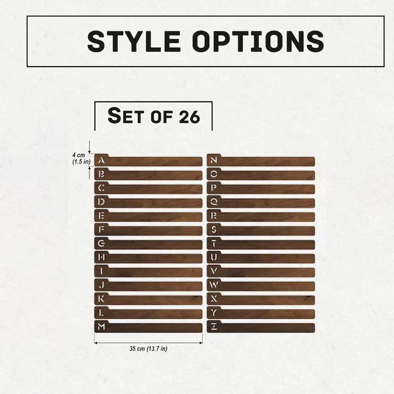 Határokon átnyúló Amazon robbanások Kis árucikkek 26 betűs kreatív könyvjelzők Kiváló minőségű finom fa kézműves nagykereskedelem