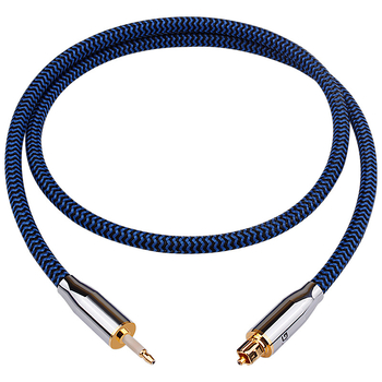 Palaviku optilise kiu heliliin ruudukujulise suu ja ümara suu vahel, 3,5 mm SPDIF digitaalsignaaliliini mängija projektori liin