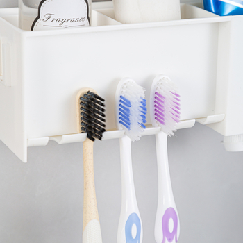 [Bross-Border Dropshipping] Kūrybingas dantų šepetėlių laikymo stovas be perforavimo, burnos skalavimo skysčio ir dantų šepetėlio puodelių laikymas, automatinis dantų pastos spaustuvas