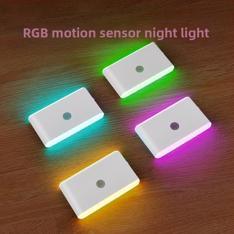 Új RGB indukciós lámpa emberi test indukciós lámpa intelligens töltés infravörös színes mágneses LED éjszakai fény lábfény