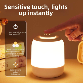 Νυχτερινό φως υπνοδωματίου υπνοδωματίου γραφείου κομοδίνο κοιτώνα παιδιά τάισμα μωρού προστασία ματιών επαναφορτιζόμενο τηλεχειριστήριο