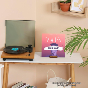 Polc fa bakelit lemeztartó egyszerű magazintartó lemez CD-állvány talp vinil fa talp